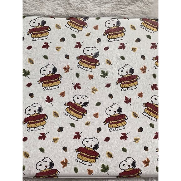 Peanuts Snoopy Chunky Sweater Kitchen Mat Anti Fatigue 18x30” Fall Autumn Leaves - Picture 6 of 11